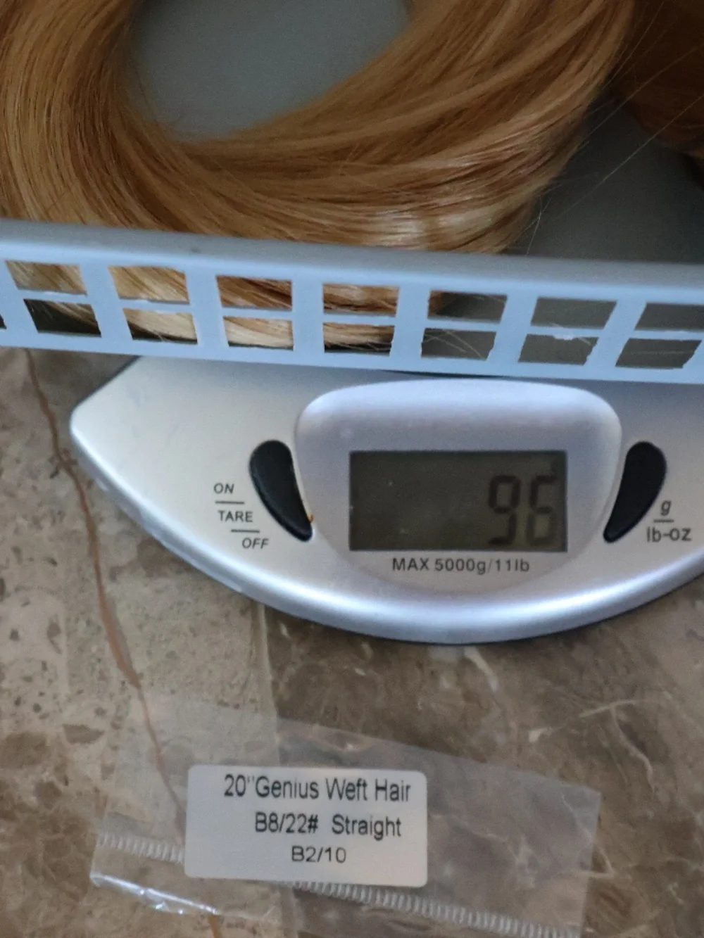 NEW 12A grade human hair genius weft rooted #8/#22 - 20in blonde extensions